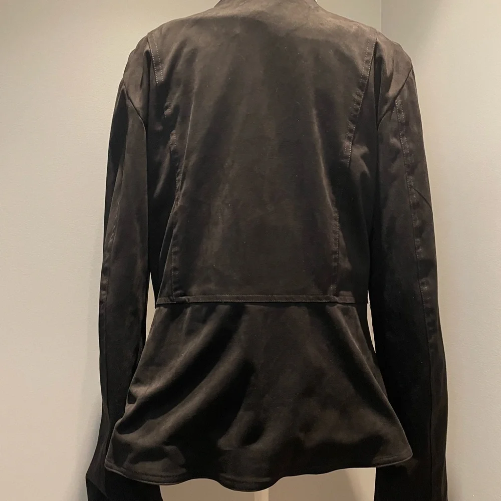 Hutch Black Waterfall Jacket L NWT Faux Suede Open Front Blazer Evening Holiday - Picture 9 of 9